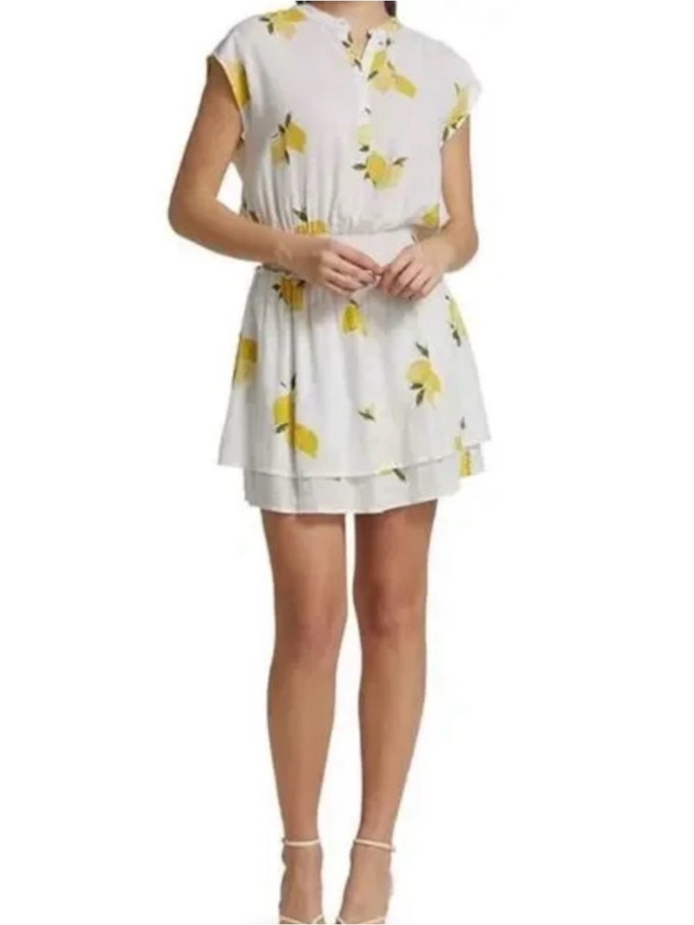 Rails Like New Angelina Linen Blend Cap Sleeve Citronnade Dress Size Large - Picture 8 of 8